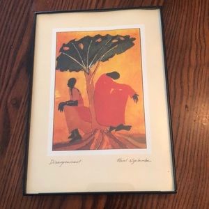 Framed Paul Nzalamba Print - Disagreement